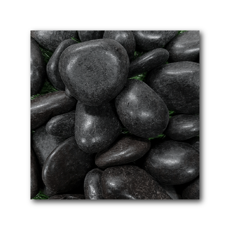 PIEDRA BOLA NEGRA DECORATIVA
